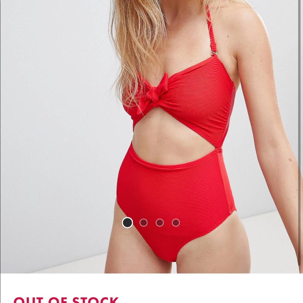 Red swimsuit
